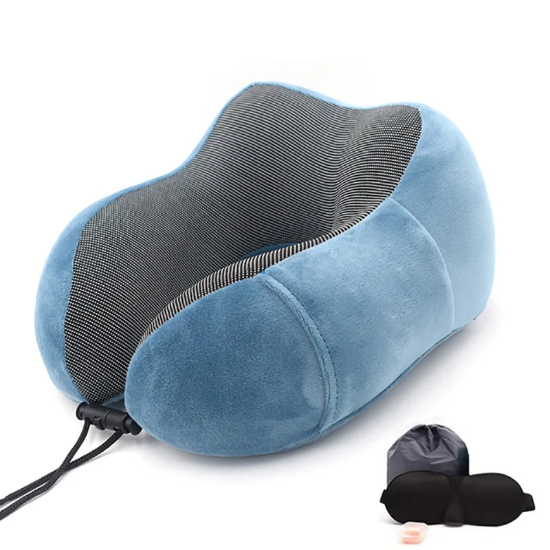 Memory-Foam Nackenkissen mit Reise-Set